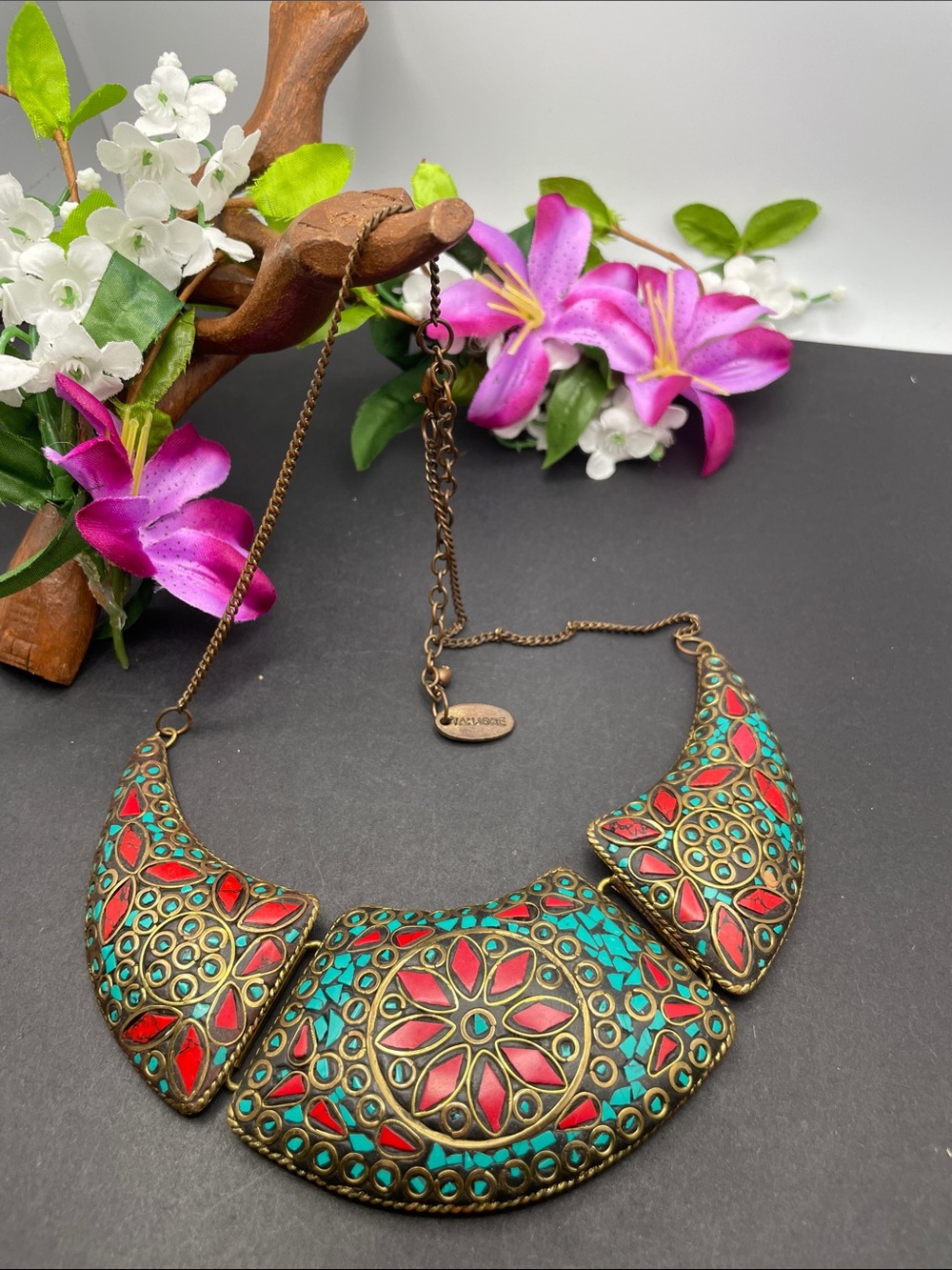 Tanjore made in India mosaic necklace